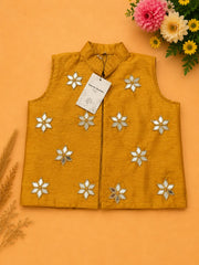 Royal Mustard Festive Waistcoat - Sheesha Silk