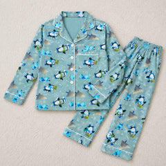 Polar Pals Unisex Dusty Mint Linen Nightwear Set