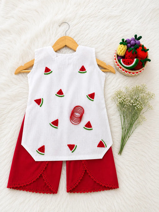 Fruit Embroidered Dress