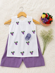 Fruit Embroidered Dress