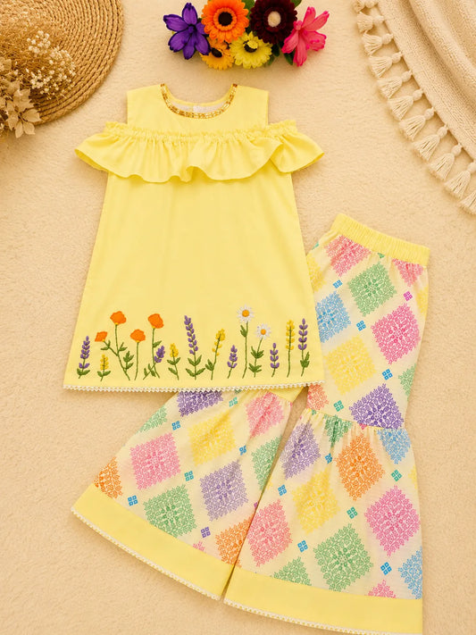 Summer Fields Co-Ord Set - Embroidered
