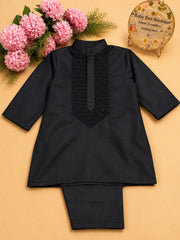 Midnight Black Kurta Set